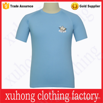 Customized screen print CVC slim fit t-shirt wholesale